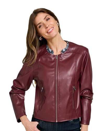 Giacca donna ecopelle con - , zip