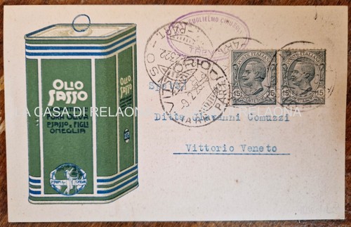 Cartolina pubblicitaria olio - cartolina,