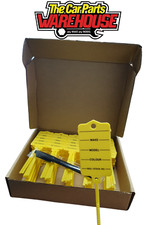 YELLOW Plastic Key Tags x 200 Workshop Garage Self Locking Car Bike Sales