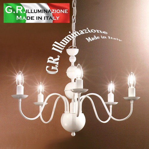 Lampadario ferro battuto - ferro,