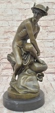 Statua Figurina Di Mercurio Volante In Bronzo Puro Greco Di Bologna