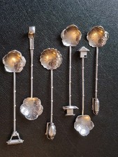 6 antichi cucchiai figurativi