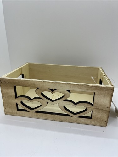 Cassetta legno con cuori idea - legno,