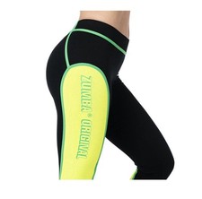 Leggings alla caviglia Zumba originali piped - Med ~ nero audace ~ nuovi senza etichette