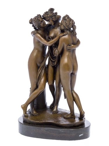 Scultura bronzo tre grazie - scultura,