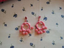 Orecchini rosa cerchi estivi