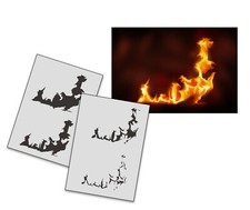 AS-273 Flamme stencil acrilico
