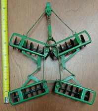 Erpice a disco aratro giocattolo vintage anni 50 ERTL ESKA John Deere in metallo, scala 1/16