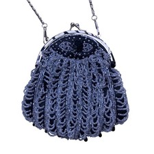 Borsa da sera retrò nera