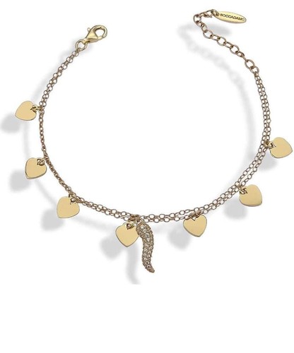 Bracciale boccadamo dorato con - bracciale,
