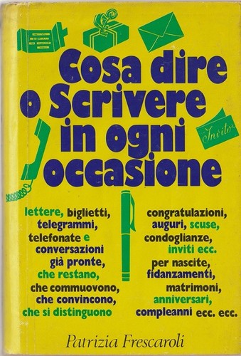 Libro cosa dire - dire, scrivere