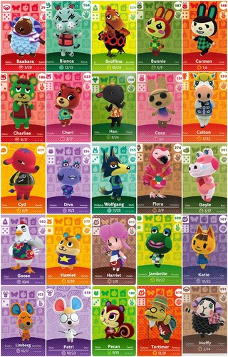Carte amiibo animal - carte, crossing