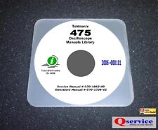 Servizio Oscilloscopio Tektronix 475 + Manuali Operativi con CD Diagrammi 17"x11"