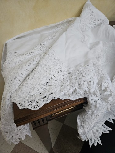 Tovaglia lino pizzo - tovaglia,
