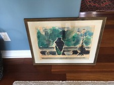 Quadro acquerello maiolica ceramica italiana Riccardo Gatti originale firmato