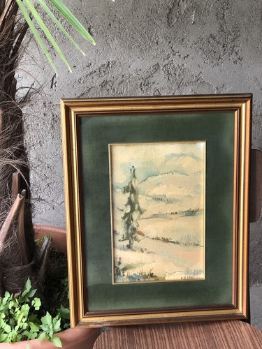 Quadro albero nella neve - nella,