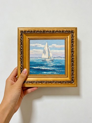 Barca vela blu impressione - vela,