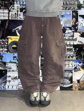 Pantaloni COLLUSION W32 EUR42 Cargo Baggy Loose Fit Y2k Style Skater Brown