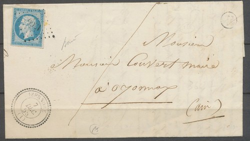 1858 lettre izernore ain - 1858,