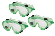 Occhiali di Sicurezza e Protezione. Antipolvere e Antivento 3 pz