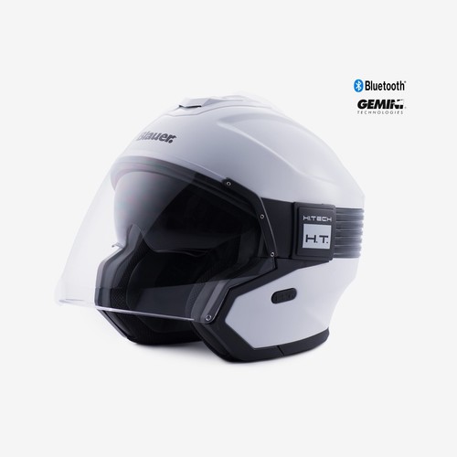 Casco jet con interfono - con,