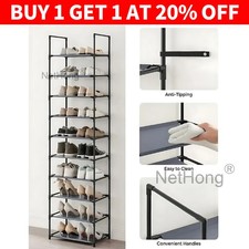 Scarpiera scarpiera 10 scomparti metallo plastica portascarpe portascarpe