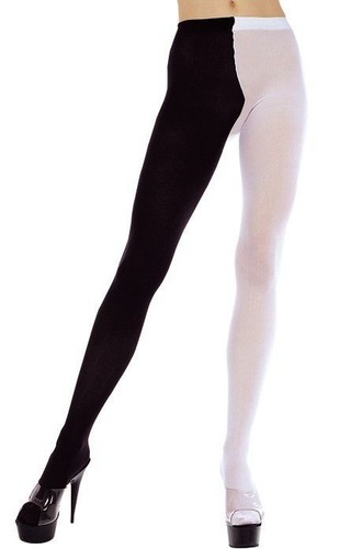Collant jester bianco nero - e,
