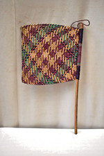 Antico Mano Ventola Pankha Manuale Woven Bambù Indiano Arte Colorata Collezione