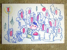 Biglietto di auguri disegnato a mano da Andrea Pazienza nel Natale del 1967