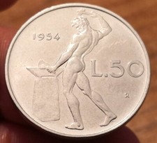 Moneta lire 1954 italia - moneta,