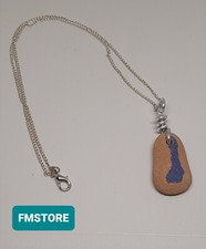 Collana Artigianale con Ciondolo Charm In Ceramica Di Mare , Sea Pottery Sicily