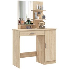 HOMCOM Tavolo per Trucco Acero
