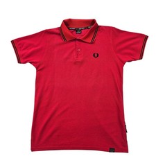 Polo Fred Perry rossa doppia