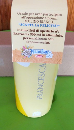 Mulino bianco borraccia scatta - bianco,