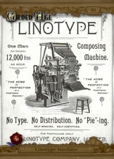 Autografi storici 2023 età dell'oro #96 macchina linotipo PR500 radiante