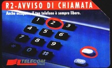 G 407 C&C 2445 SCHEDA TELEFONICA USATA R2 AVVISO DI CHIAMATA 5.000 L. CES