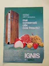IGNIS SIRIO FRIGORIFERO CLIPPING RITAGLIO PUBBLICITA' ANNI 60 ADVERTISING #G22