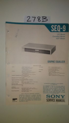 Sony seq equalizzatore - sony, seq-9