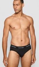 SLIP UOMO CALVIN KLEIN CONFEZIONE REGALO BIANCO NERO ELASTICO ESTERNO 3PZ