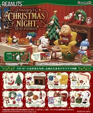 Re-Ment Miniatures Peanuts Snoopy Natale Notte Casa delle Bambole Decorazione Box Set