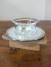 Porta candela Vetro Con Vassoio Silverplated