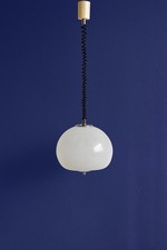 Lampada a sospensione vintage Harvey Guzzini modello Burgos Lampadario Space Age