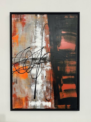 Quadro moderno dipinto mano - a,