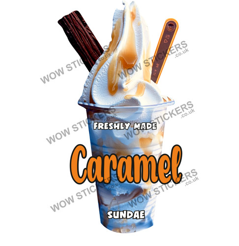 Adesivo furgone gelato caramel - furgone,