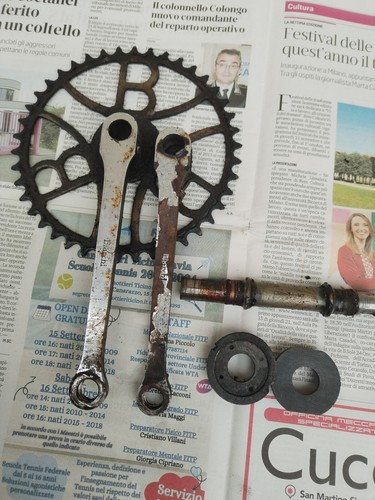 Guarnitura bici epoca bianchi - epoca,