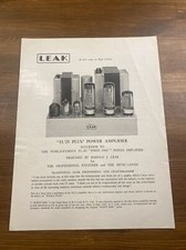 Foglio informativo amplificatore Leak TL/12 Plus 2 pagine - T60