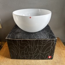 Vaso Vetro Bianco ittala Finland  Diametro 25 H 14 Design Tapio Wirkkala