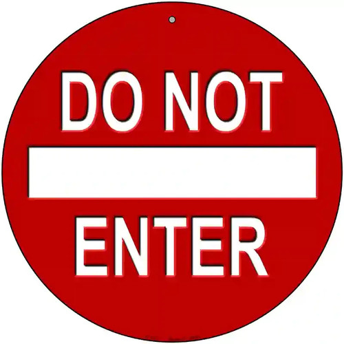 Insegna non entrare metallo - insegna,