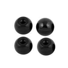 4pcs black round handle