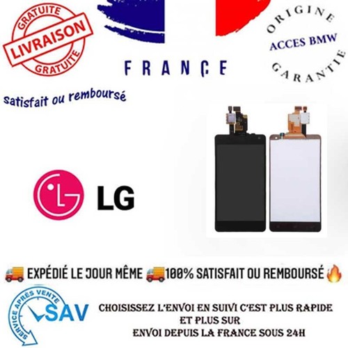Ecran lcd vitre tactile noir - ecran,